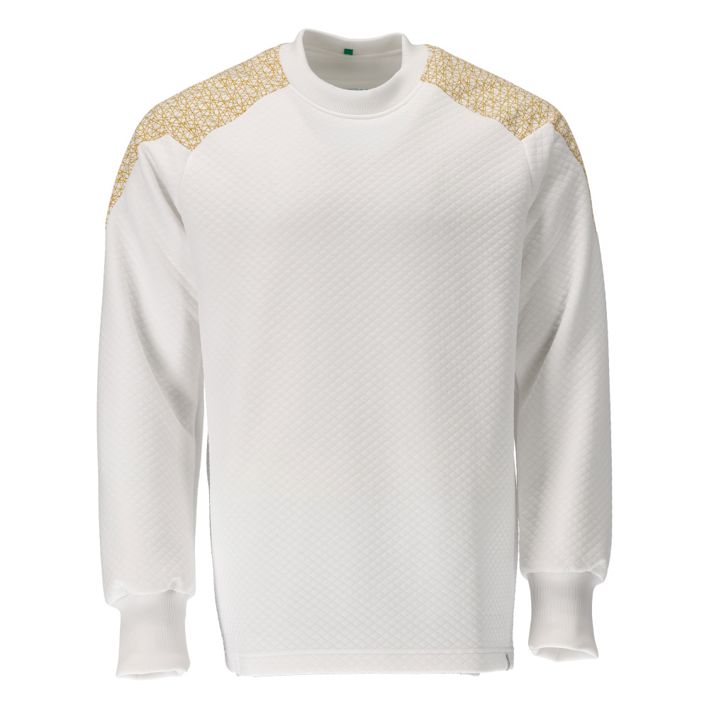 Sweatshirt FOOD & CARE weiss/currygelb