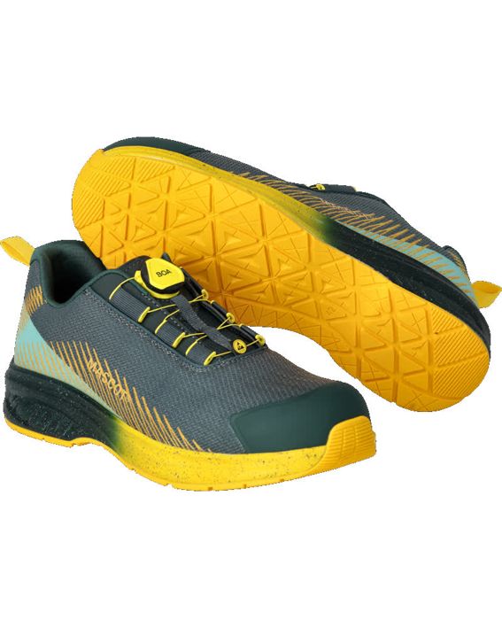 Sicherheitshalbschuh FOOTWEAR CUSTOMIZED Waldgrün/sonnengelb
