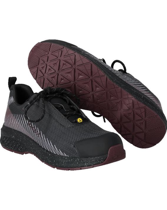 Sicherheitshalbschuh FOOTWEAR CUSTOMIZED Anthrazitgrau/bordeaux