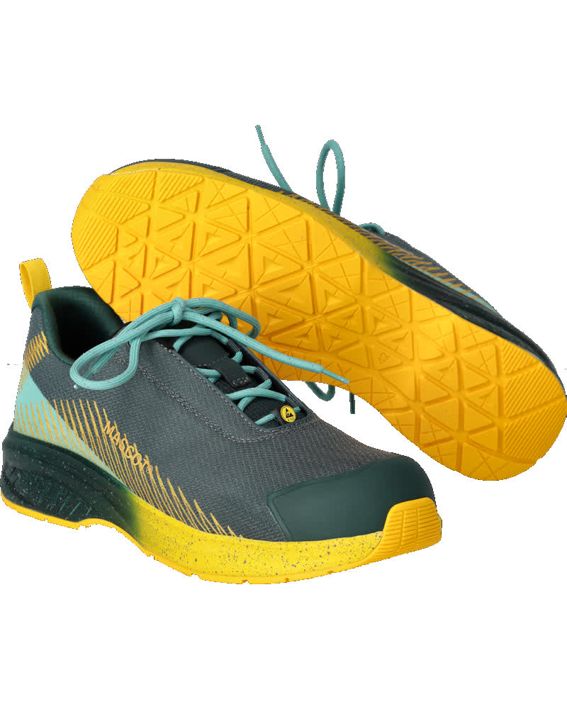 Sicherheitshalbschuh FOOTWEAR CUSTOMIZED Waldgrün/sonnengelb