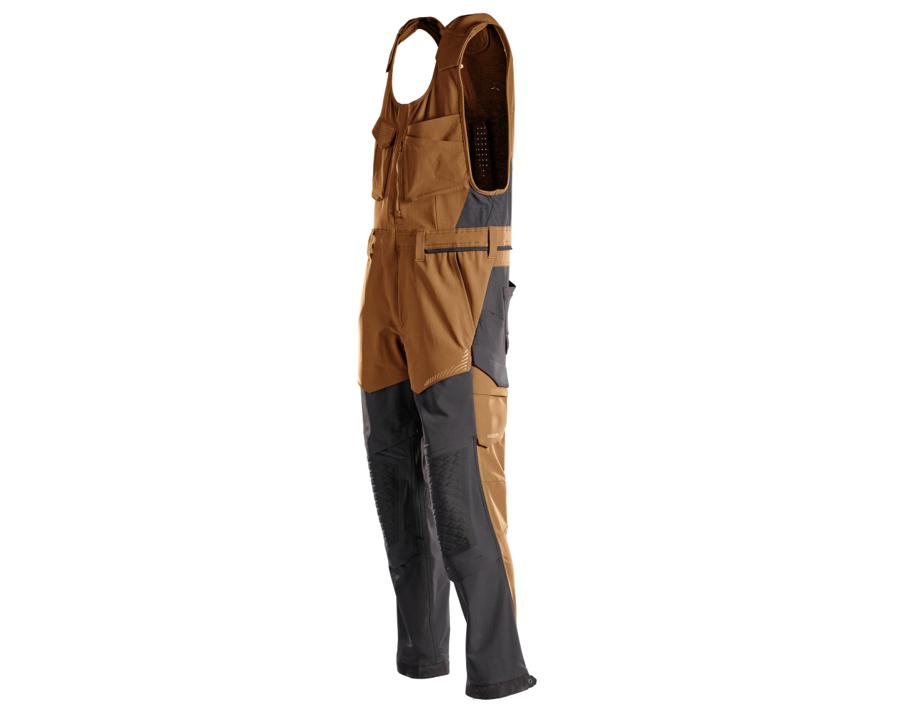 Kombihose mit Knietaschen CUSTOMIZED nussbraun/schwarz