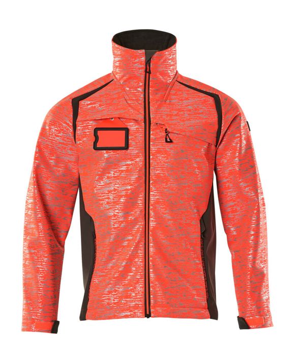 Soft Shell Jacke ACCELERATE SAFE hi-vis rot/dunkelanthrazit