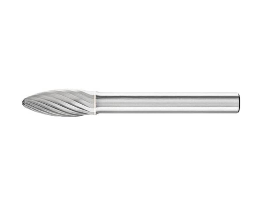 Hartmetallfrässtift (Rotorfräser) DIN 8033 – Schaft-Ø 6 mm, Flammenform B, Zahnung 3