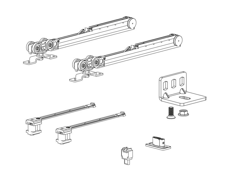 Schiebetür-Set für Holztüren Classic Fluid 