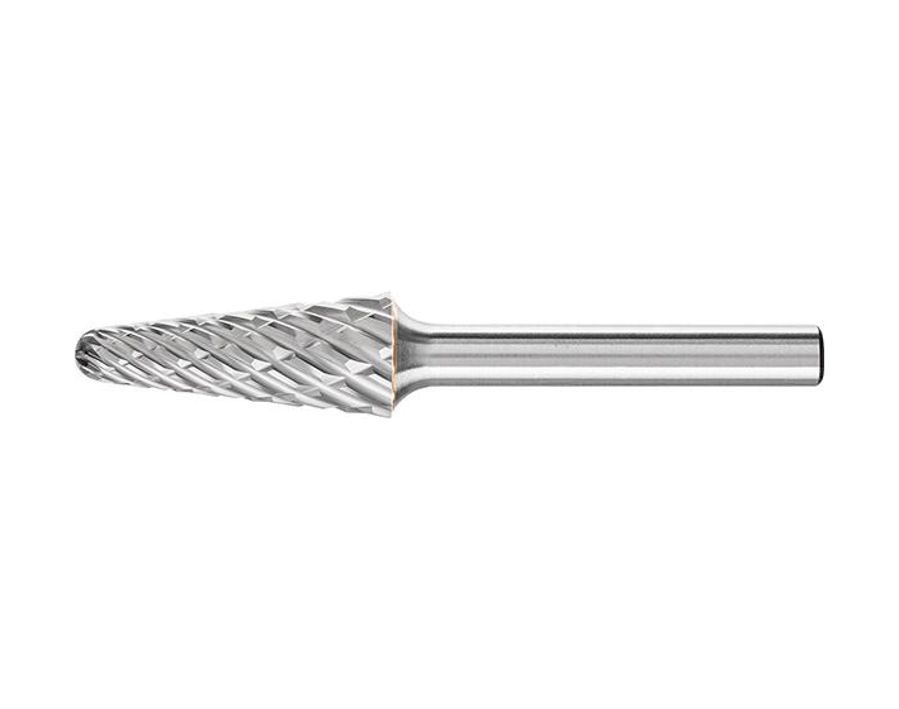 Hartmetallfrässtift (Rotorfräser)DIN 8033 – Schaft-Ø 6 mm, Rundkegelform KEL, Zahnung STEEL