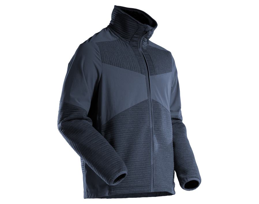 Fleecepullover mit Reißverschluss und Futter CUSTOMIZED schwarzblau