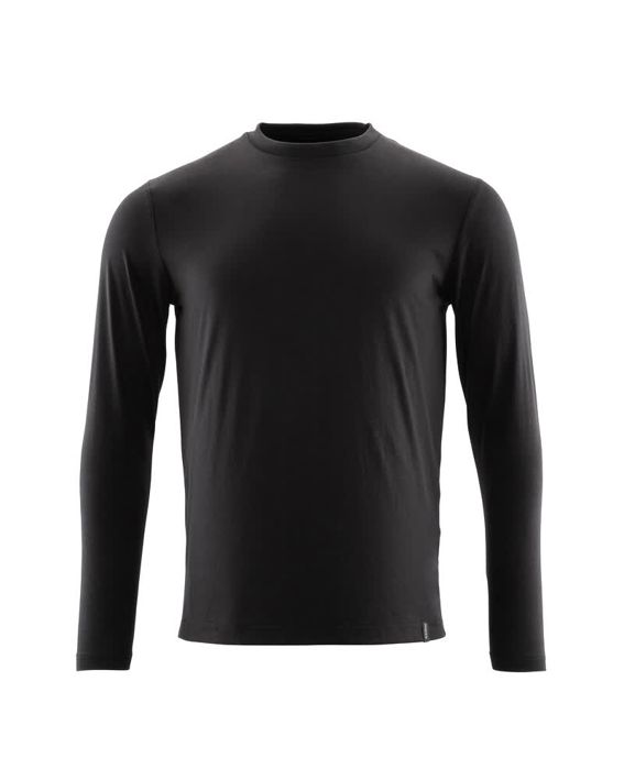 T-Shirt, Langarm CROSSOVER vollschwarz