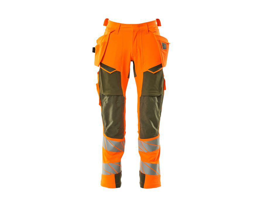 Hose mit Hängetaschen ACCELERATE SAFE hi-vis orange/moosgrün