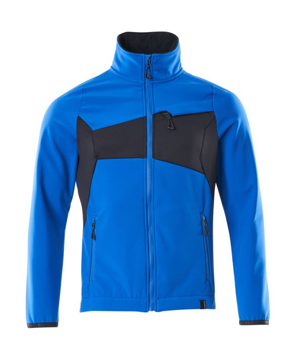 Soft Shell Jacke ACCELERATE azurblau/schwarzblau