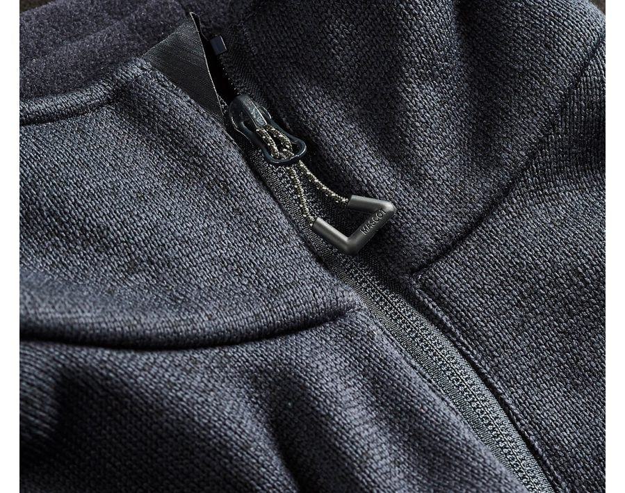 Strickpullover mit Reißverschluss ACCELERATE azurblau/schwarzblau