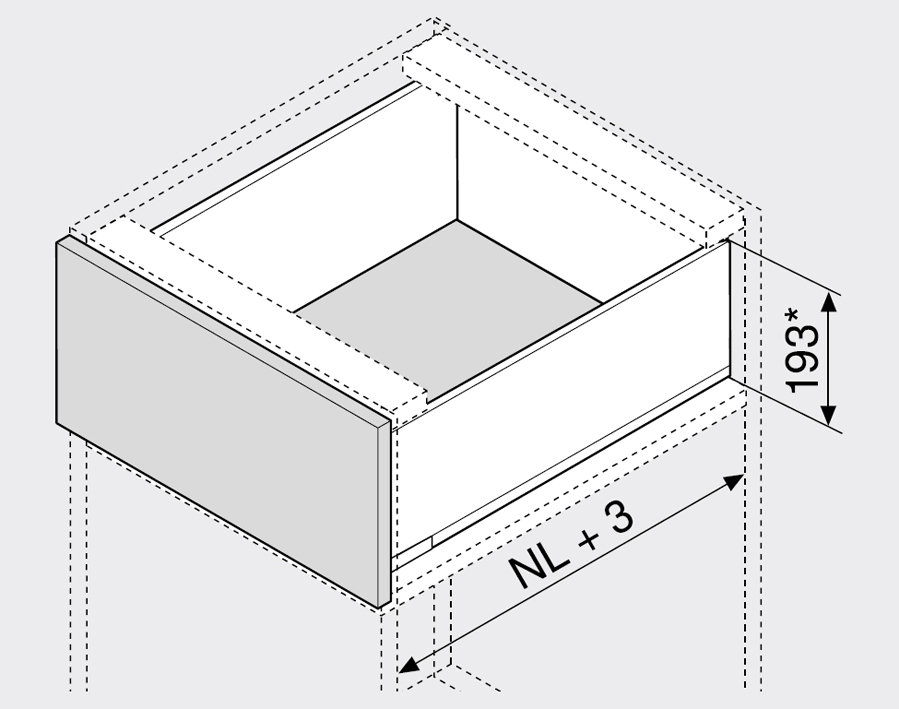 LEGRABOX pure nero carbonio opaco- altezza C