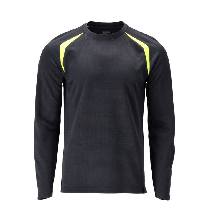 T-Shirt, Langarm ACCELERATE MULTISAFE schwarzblau/hi-vis gelb
