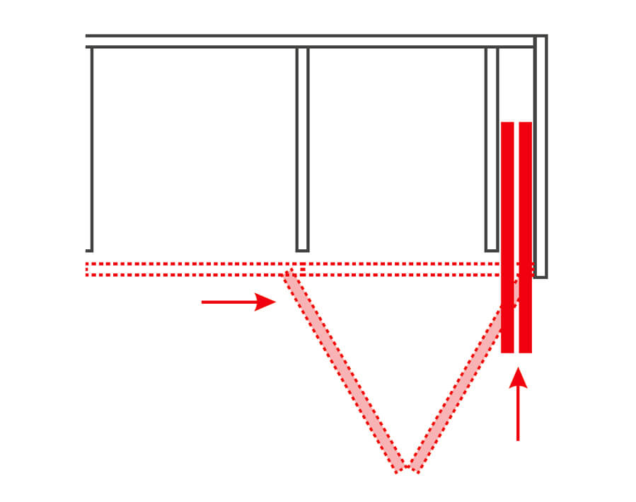 Garnitur für 1 Falttürpaar Hawa Folding Concepta 25
