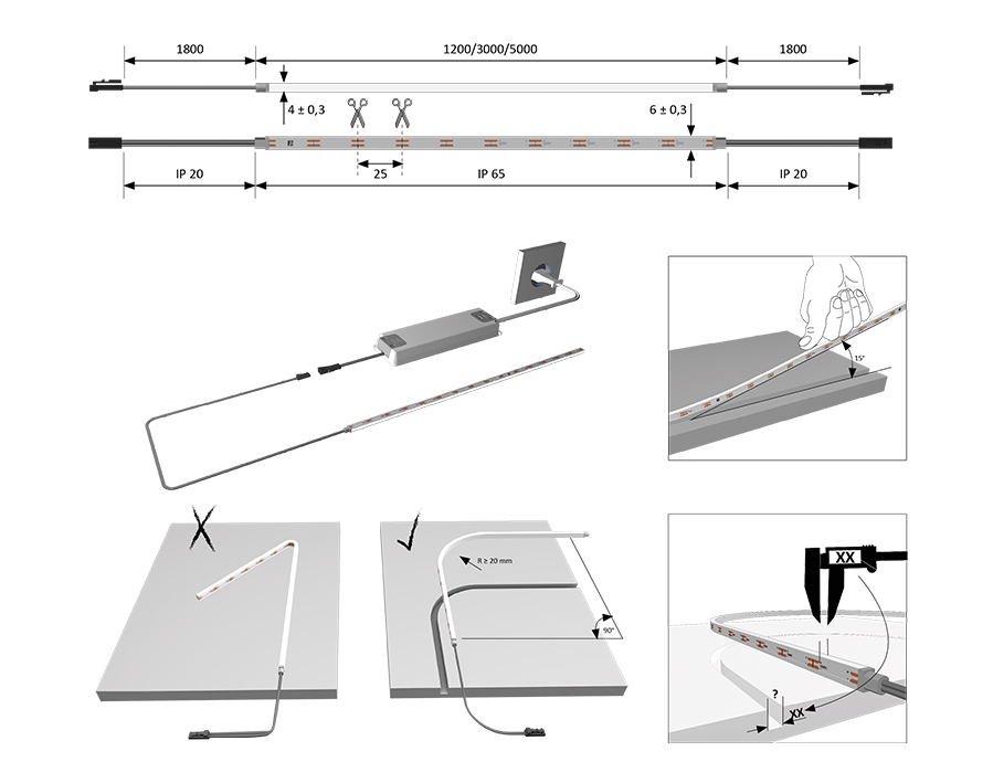 LED-Einbauleuchte Versa Fix 4x6 