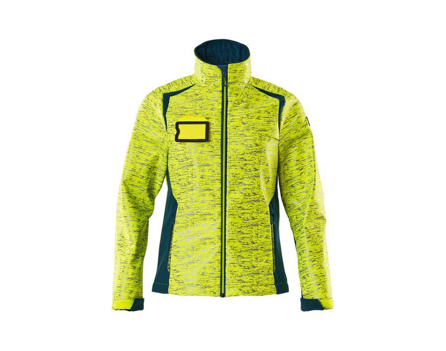 Soft Shell Jacke ACCELERATE SAFE hi-vis gelb/dunkelpetroleum