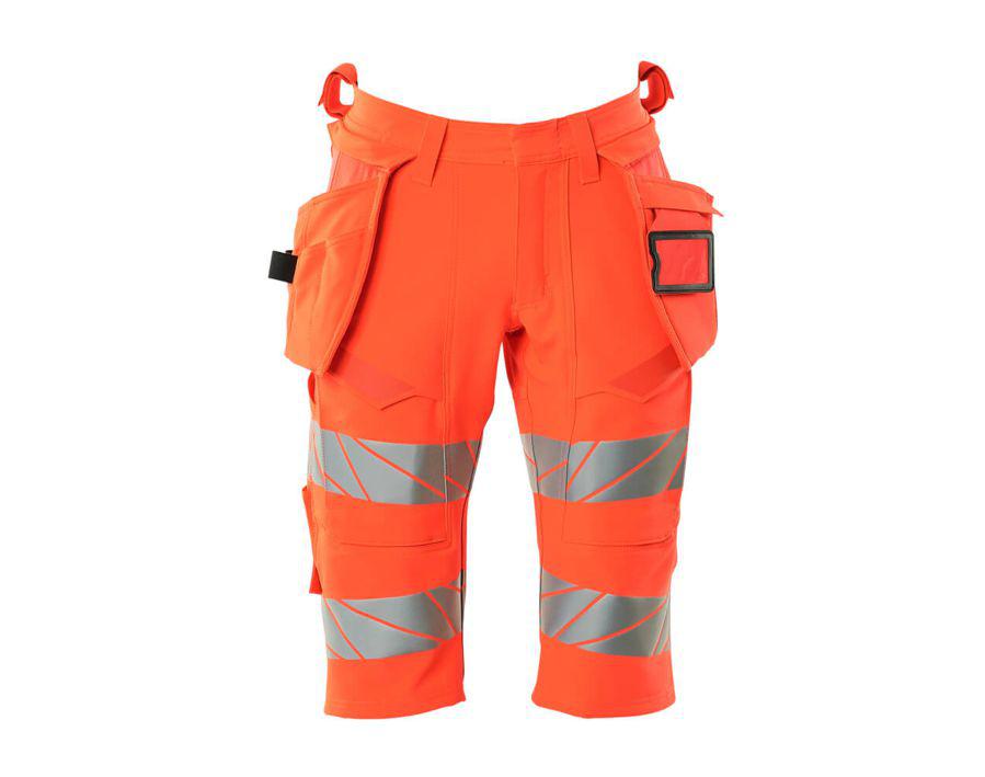 Shorts, lang mit Hängetaschen ACCELERATE SAFE hi-vis rot