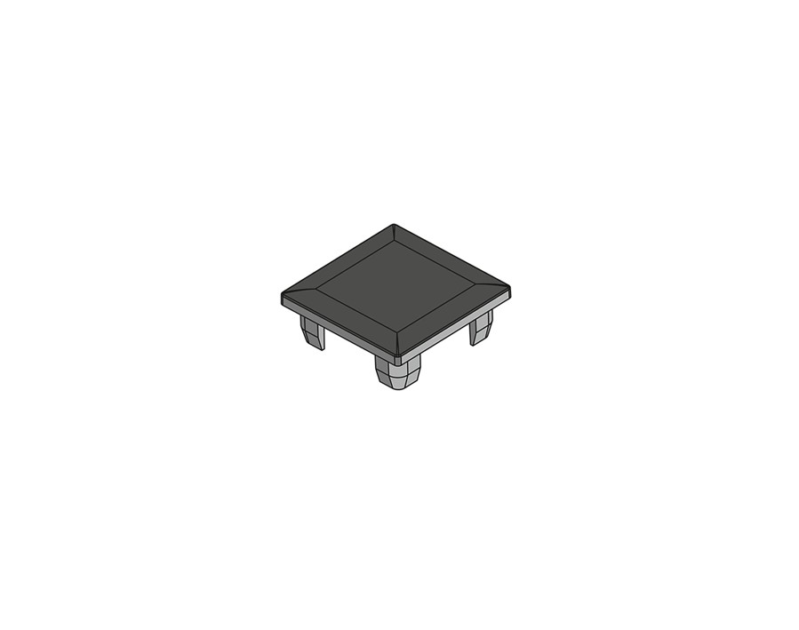 Cadro Profil-Abdeckkappe Standard schwarz