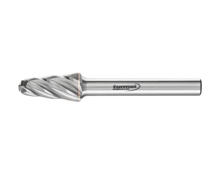 Hartmetallfrässtift (Rotorfräser) DIN 8033 – Schaft-Ø 6 mm, Rundkegelform KEL, Zahnung Alu