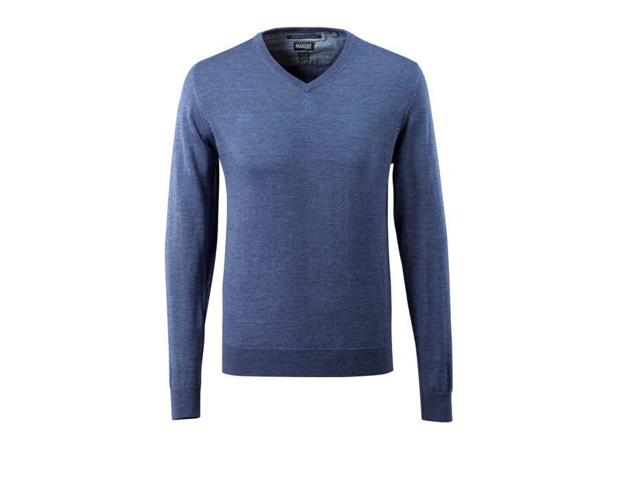 Strickpullover FRONTLINE blau-meliert