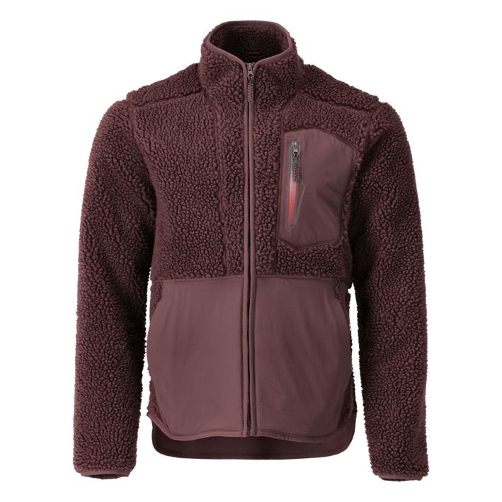 Faserpelz Jacke mit Reißverschluss CUSTOMIZED bordeaux
