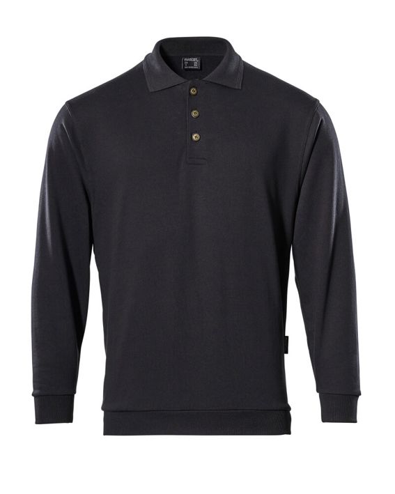 Polo-Sweatshirt CROSSOVER schwarz