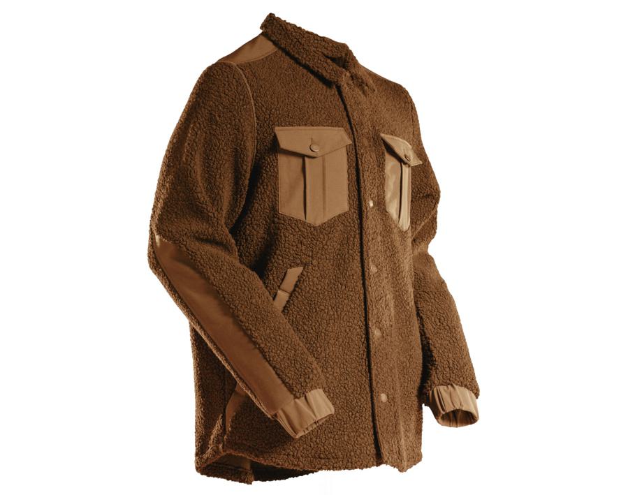 Faserpelz Hemd CUSTOMIZED Nussbraun