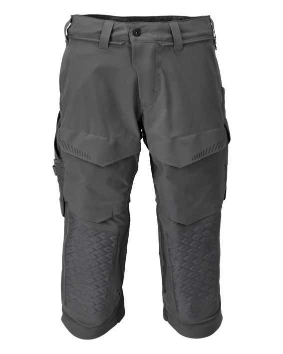 Dreiviertel-Hose mit Knietaschen CUSTOMIZED Anthrazitgrau