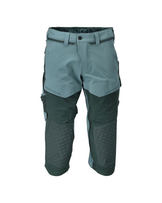 Dreiviertel-Hose mit Knietaschen CUSTOMIZED helles waldgrün/waldgrün