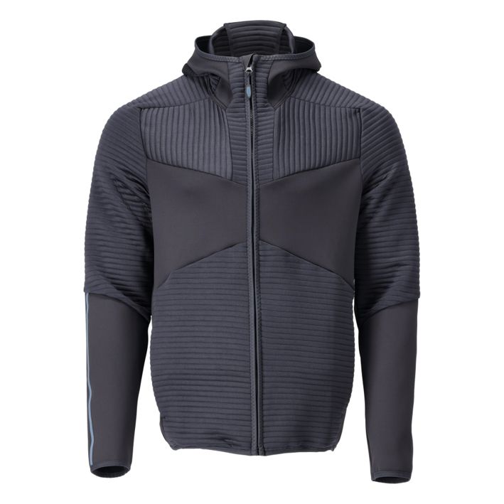 Fleece Kapuzensweatshirt mit Reißverschluss CUSTOMIZED schwarzblau
