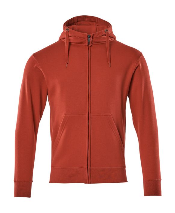 Kapuzensweatshirt mit Reißverschluss CROSSOVER rot