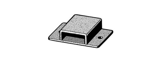 Stangenschlaufe Form B  für Flachstangen 25 x 10 mm