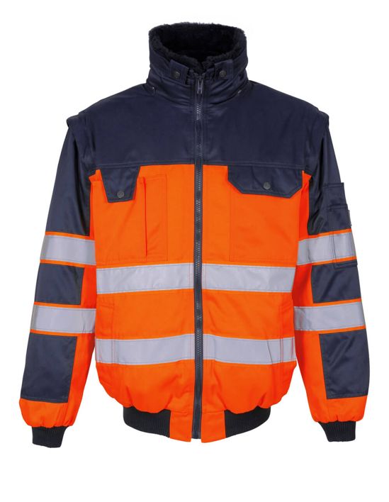 Pilotjacke SAFE IMAGE hi-vis orange/marine