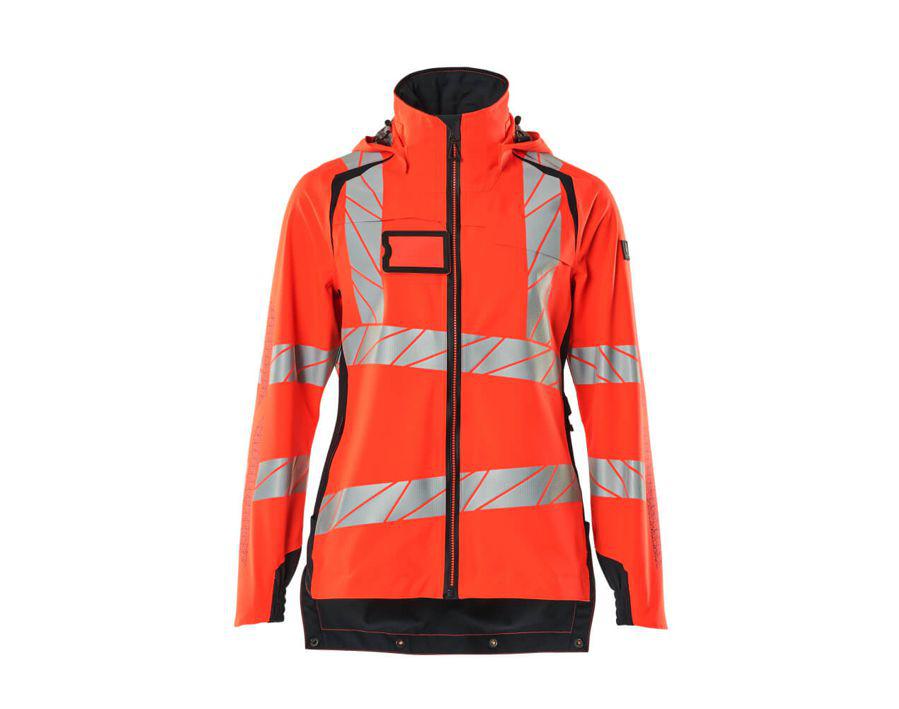 Hard Shell Jacke ACCELERATE SAFE Hi-vis rot/schwarzblau