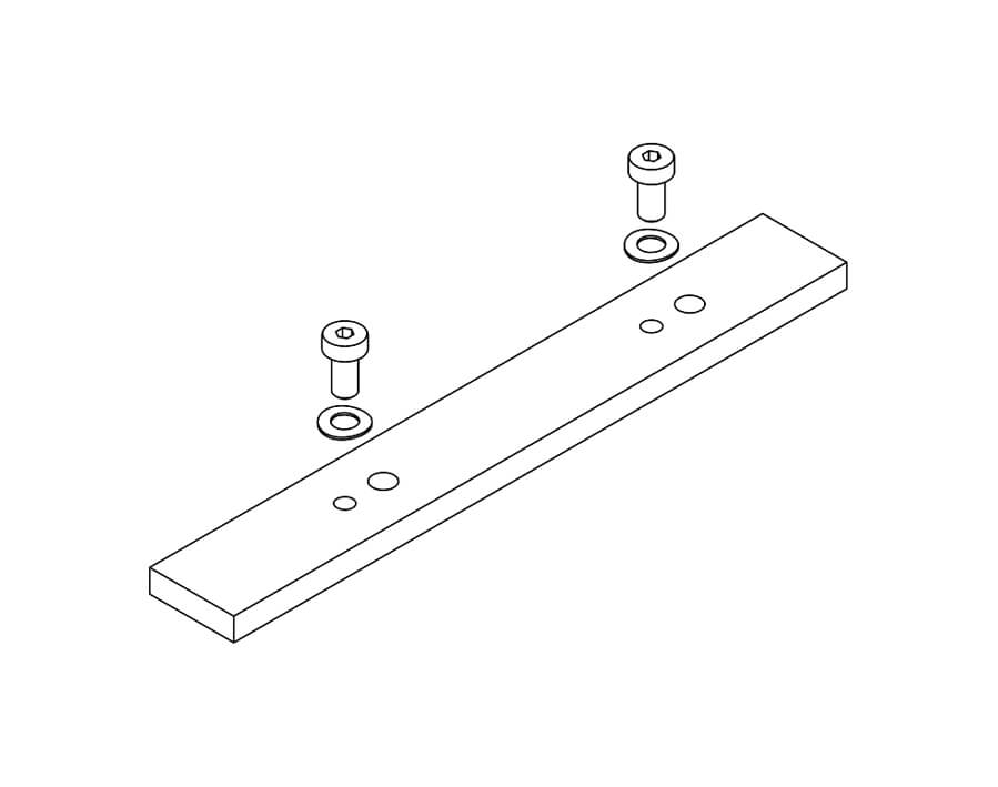 Verbindungsplatte zu Laufschiene Hawa Folding Concepta 
