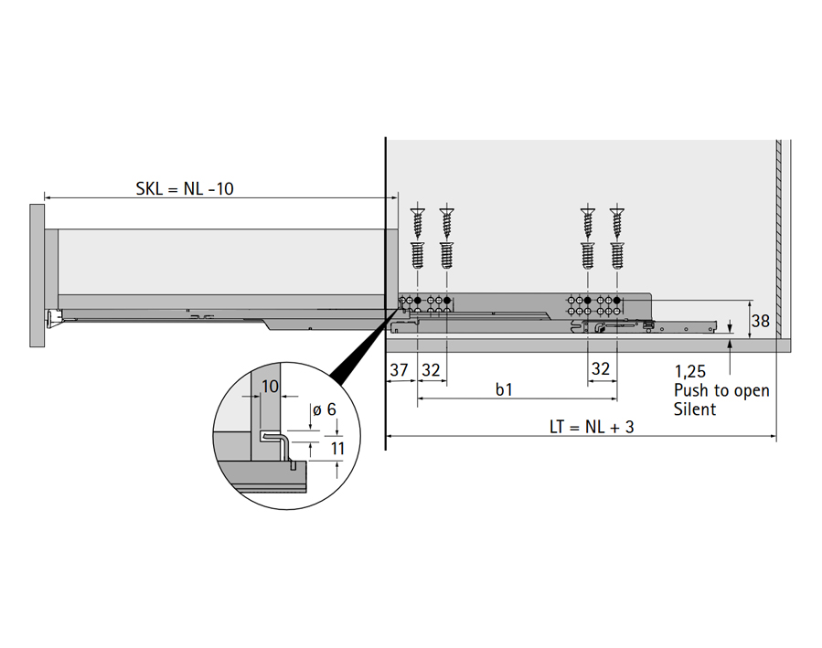 るうページ Vollauszug HETTICH Quadro V6 YOU mit Silent System