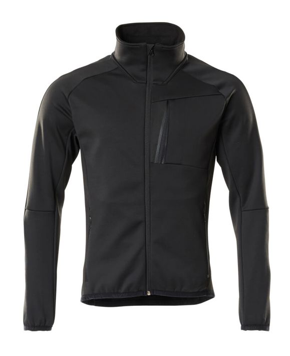 Fleecepullover mit Reißverschluss UNIQUE schwarz