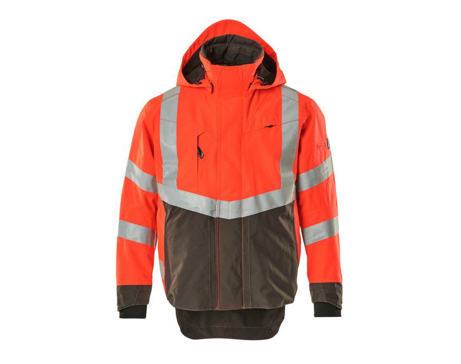 Hard Shell Jacke SAFE SUPREME hi-vis rot/dunkelanthrazit