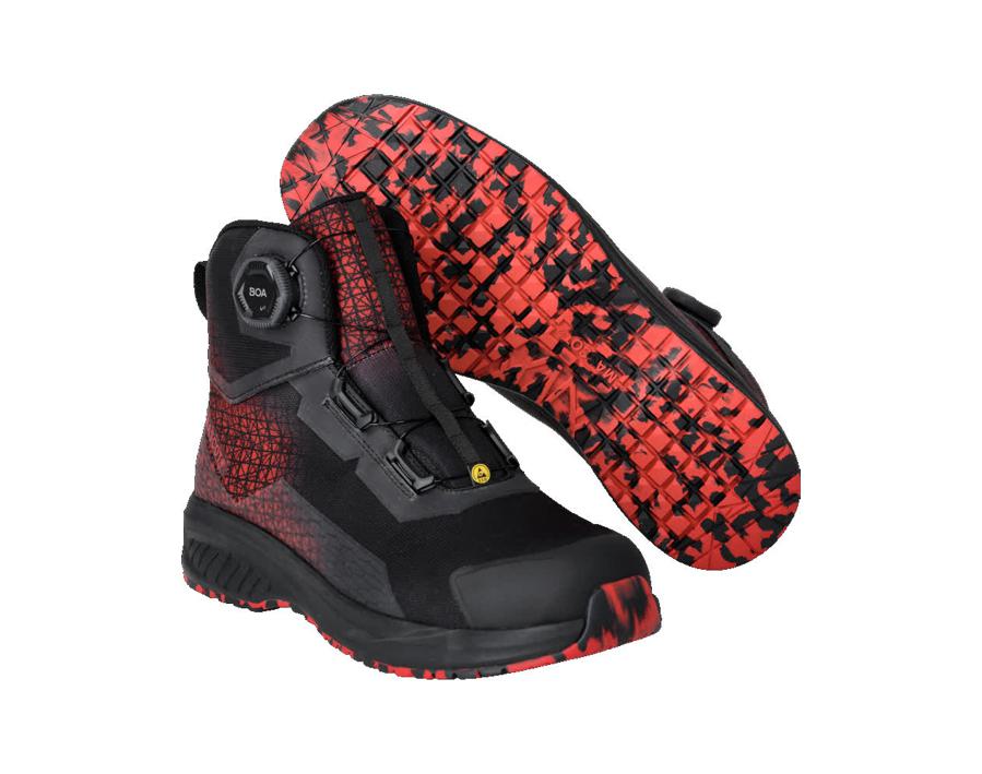 Sicherheitsstiefel FOOTWEAR ACCELERATE schwarz/verkehrsrot