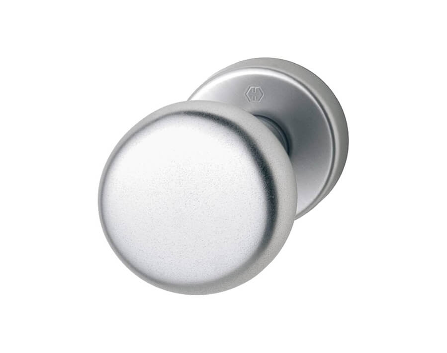 Aluminium-Türknopf auf Rosette 53H/42K 
