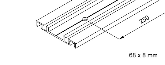 Doppelführungsschiene Hawa Divido 100