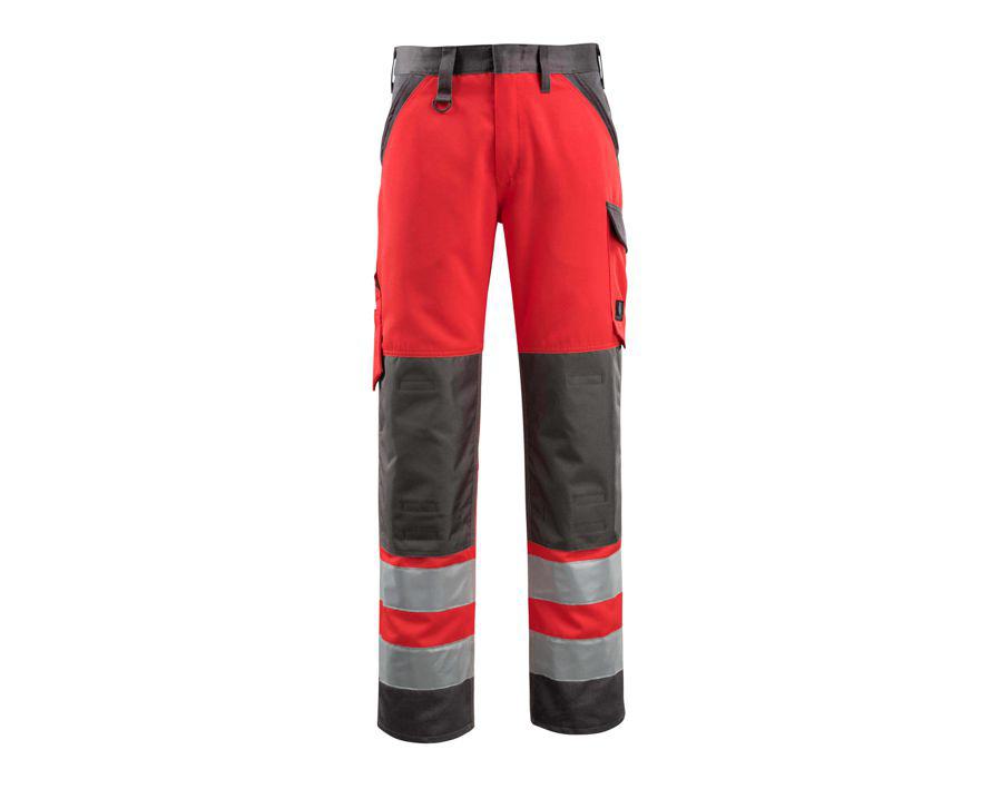 Hose mit Knietaschen SAFE LIGHT hi-vis rot/dunkelanthrazit