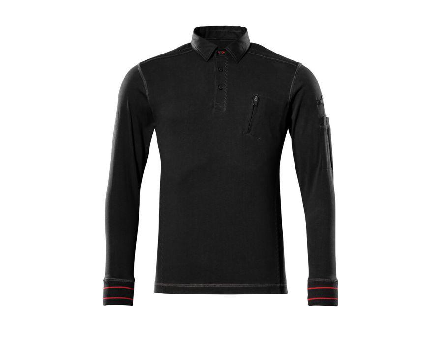 Polo-Sweatshirt FRONTLINE schwarz