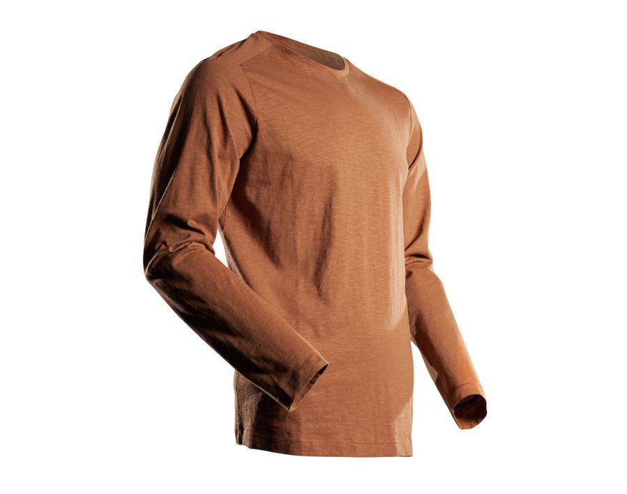 T-Shirt, Langarm CUSTOMIZED Nussbraun
