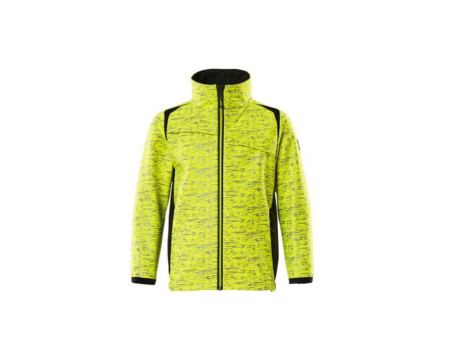 Soft Shell Jacke für Kinder ACCELERATE SAFE hi-vis gelb/schwarz