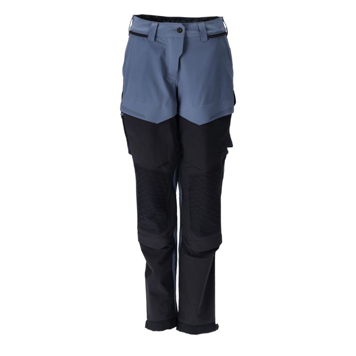 Hose mit Knietaschen CUSTOMIZED steinblau/schwarzblau