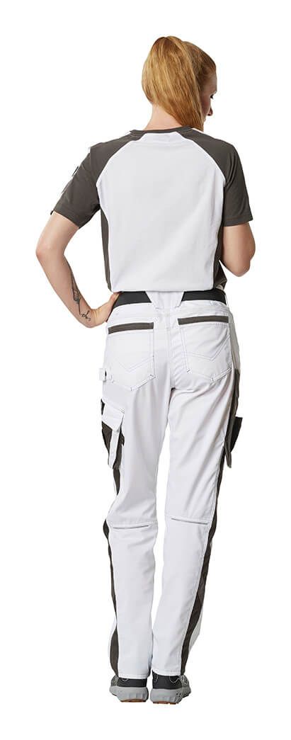 Hose UNIQUE weiss/dunkelanthrazit