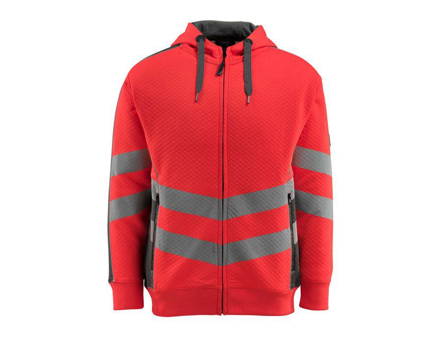 Kapuzensweatshirt mit Reißverschluss SAFE SUPREME hi-vis rot/dunkelanthrazit
