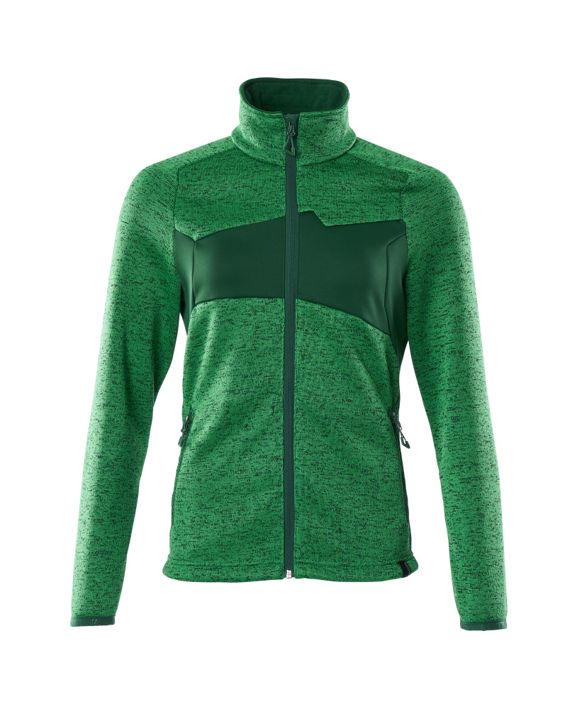 Strickpullover mit Reißverschluss ACCELERATE grasgrün/grün