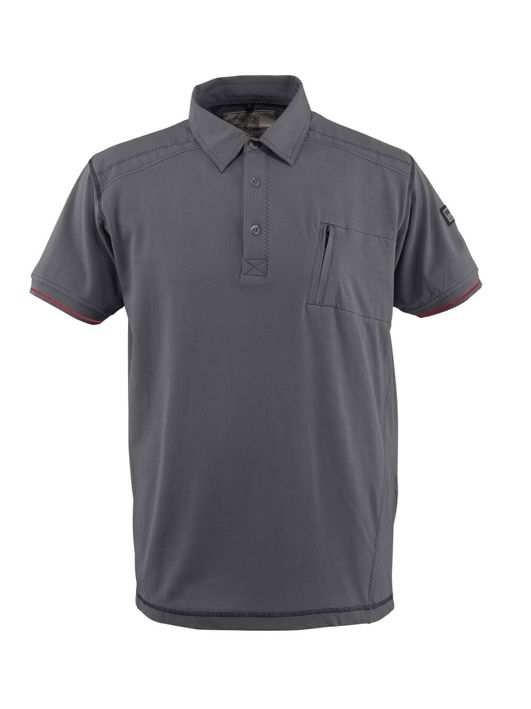 Polo-Shirt mit Brusttasche FRONTLINE hellanthrazit