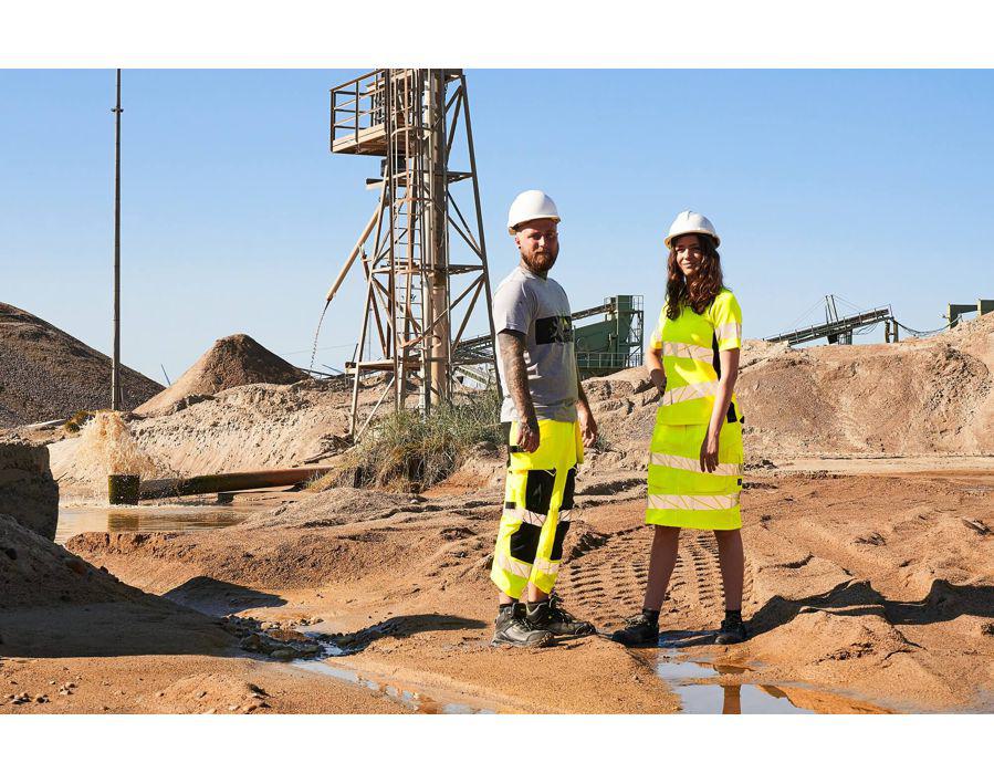 Polo-Shirt ACCELERATE SAFE hi-vis gelb/schwarzblau